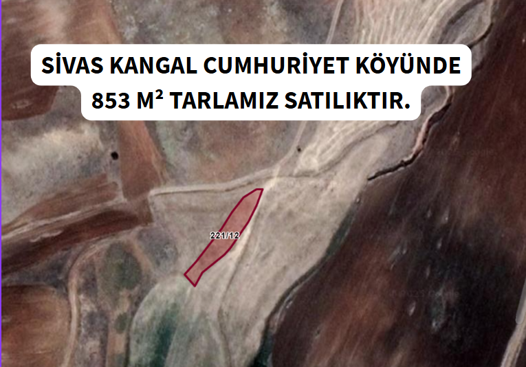 SİVAS KANGAL CUMHURİYET  KÖYÜNDE  853  M² TARLA  SATILIKTIR - SİVAS KANGAL fotoğraf 8